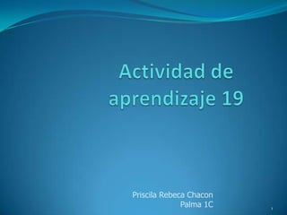 Priscila Rebeca Chacon
              Palma 1C   1
 