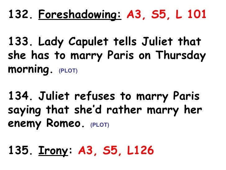 Foreshadowing In Romeo And Juliet slidesharetrick