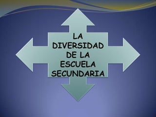 LA DIVERSIDADDE LA ESCUELASECUNDARIA