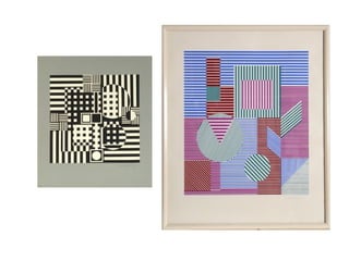 En el nº 5 muestra una composición que de sensación de movimiento. Utiliza color. 