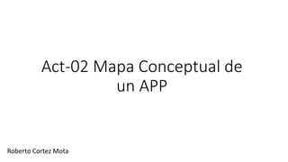 Act-02 Mapa Conceptual de
un APP
Roberto Cortez Mota
 