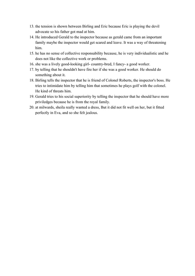 Act 1 -an inspector calls- | PDF