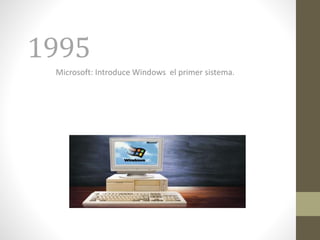 1995
Microsoft: Introduce Windows el primer sistema.