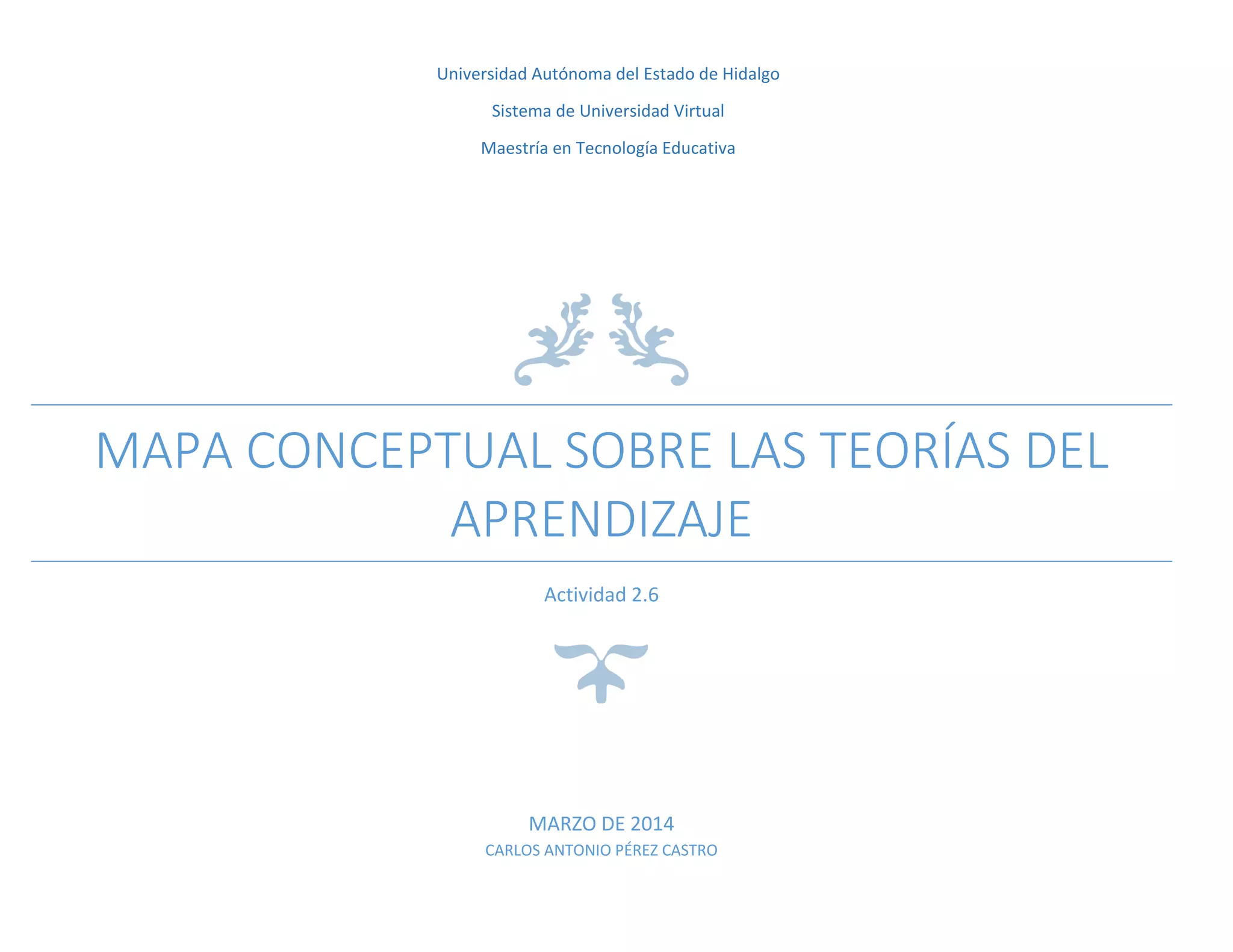 MAPA CONCEPTUAL SOBRE LAS TEORÍAS DEL APRENDIZAJE | PDF