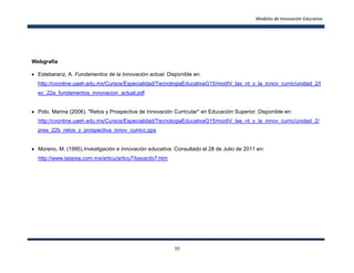 Modelos de Innovación Educativa