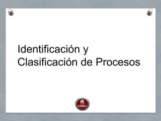 Identificación y
Clasificación de Procesos
 