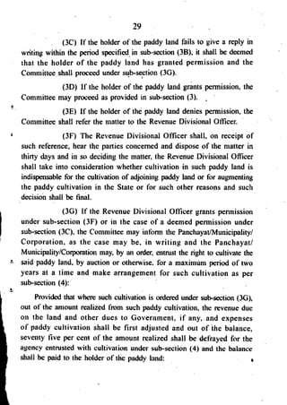 Act 29/2018-Kerala Nelvayal Thanneerthada Samrakshana Modification Act ...