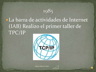 La barra de actividades de Internet
(IAB) Realizo el primer taller de
TPC/IP
Valeria Marin Cortes 1*E
01/Dic/16
 