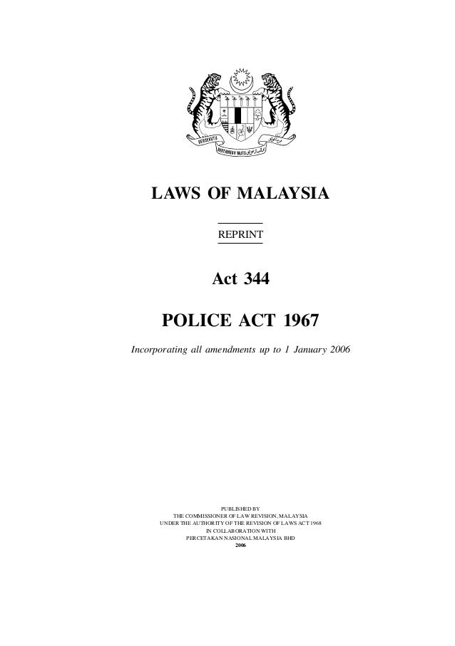 POLICE ACT 1967 EBOOK POLICE ACT 1967 EBOOK