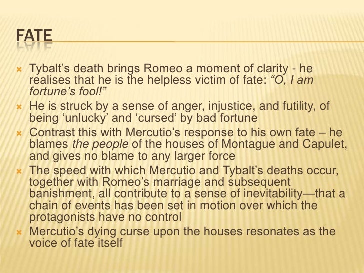 Romeo And Juliet Fate Analysis