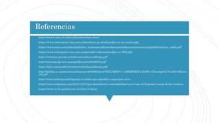 • http://www2.udec.cl/~jdelvall/modem/tipos.html
• https://www.informatica-hoy.com.ar/hardware-pc-desktop/Que-es-un-router.php
• https://www.cisco.com/c/dam/global/es_mx/assets/ofertas/desconectadosanonimos/routing/pdfs/brochure_redes.pdf
• https://www.informatica-hoy.com.ar/aprender-informatica/Que-es-Wifi.php
• http://www.fca.unl.edu.ar/informaticabasica/Redes.pdf
• http://welcome.hp-ww.com/ctg/Manual/c00390072.pdf
• https://blyx.com/public/wireless/redesInalambricas.pdf
• http://bibing.us.es/proyectos/abreproy/40048/fichero/VOLUMEN+1.+MEMORIA%252F4.+Tecnolog%C3%ADa+Blueto
oth.pdf
• http://www.valortop.com/blog/que-es-hdmi-que-significa-y-para-que-sirve
• https://www.redeszone.net/2011/12/27/wps-descubierta-vulnerabilidad-en-el-wps-wi-fi-protect-setup-de-los-routers/
• https://www.wi-fi.org/discover-wi-fi/wi-fi-direct
 