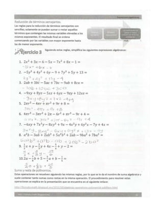 Actividad 4. Expresiones Algebraicas