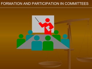 FORMATION AND PARTICIPATION IN COMMITTEES
 