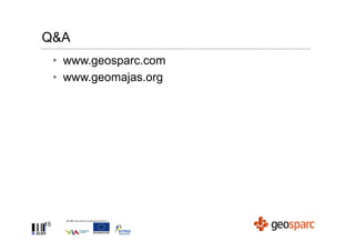 Q&A
     • www.geosparc.com
     • www.geomajas.org




15
 