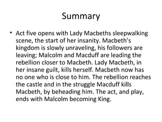 Macbeth by Shakespeare Act 5 Scene 5