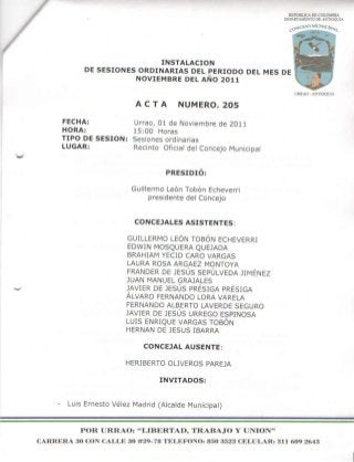 Acta de sesión plenaria Concejo Urrao-205+20111101