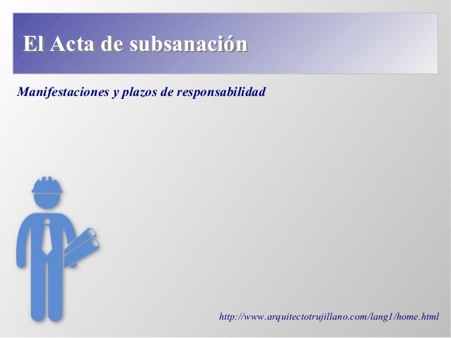 Acta de subsanación