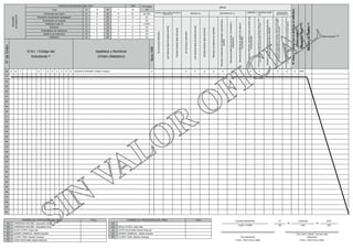Cantidad de Estudiantes Según Sexo Total
Total H 15 M 7 22
Porcentaje
(%)
Promovidos de Grado H 15 M 6 21 95.45%
Requieren recuperación pedagógica H 0 M 0 0 0%
Permanecen en el grado H 0 M 0 0 0%
Traslados a otra I.E H 0 M 1 1 4.55%
Retirados H 0 M 0 0 0%
Postergación de evaluación H 0 M 0 0 0%
Adelanto de evaluación H 0 M 0 0 0%
RESUMÉN
ESTADÍSTICO
Fallecidos H 0 M 0 0 0%
N°
de
Orden
D.N.I. / Código del
Estudiante (2)
Apellidos y Nombres
(Orden Alfabético)
Sexo
H/M
ÁREAS
CASTELLANO COMO SEGUNDA
LENGUA (G) INGLÉS (H) MATEMÁTICA (I) CIENCIA Y TECNOLOGÍA
(J)
EDUCACIÓN
RELIGIOSA (K)
Se
comunica
oralmente
Lee
diversos
tipos
de
textos
escritos
Escribe
diversos
tipos
de
textos
Se
comunica
oralmente
Lee
diversos
tipos
de
textos
escritos
Escribe
diversos
tipos
de
textos
Resuelve
problemas
de
cantidad
Resuelve
problemas
de
regularidad,
equivalencia
y
cambio
Resuelve
problemas
de
forma,
movimiento
y
localización
Resuelve
problemas
de
gestión
de
datos
e
incertidumbre
Indaga
mediante
métodos
científicos
para
construir
sus
conocimientos
Explica
el
mundo
físico
basándose
en
conocimientos
sobre
los
seres
vivos;
materia
y
energía;
biodiversidad,
Tierra
y
Universo
Diseña
y
construye
soluciones
tecnológicas
para
resolver
problemas
de
su
entorno
Construye
su
identidad
como
persona
humana,
amada
por
Dios,
digna,
libre
y
trascendente,
comprendiendo
la
doctrina
de
su
propia
religión,
abierto
al
diálogo
con
las
que
le
son
cercanas
Asume
la
experiencia
del
encuentro
personal
y
comunitario
con
Dios
en
su
proyecto
de
vida
en
coherencia
con
su
creencia
religiosa
N°
Áreas
y
Talleres
que
no
alcanzan
el
calificativo
mínimo
exigido
(10)
Situación
final
(11)
Motivo
de
Retiro
(12)
Observaciones (13)
22 D N I 6 1 8 0 3 2 9 6 VALENCIA ARONES, William Fabiano H A A A A A A A A A A A A 0 PRO
23
24
25
26
27
28
29
30
31
32
33
34
35
36
37
38
39
40
41
42
43
44
45
46
47
48
49
50
NOMBRE DEL PROFESOR(A) DEL ÁREA Firma
(A) CARDENAS ASCUÑA, Jacqueline Cindy
(B) CARDENAS ASCUÑA, Jacqueline Cindy
(C) SOLIS CCOPA, Adan Italo
(D) QUISPE CARBAJAL, Nelida Graciela
(E) CCUNO YANA, Mariela Vanessa
(F) CHITE HUACHANI, Miriam Rosmeri
NOMBRE DEL PROFESOR(A) DEL ÁREA Firma
(G)
(H) SOLIS CCOPA, Adan Italo
(I) CHITE HUACHANI, Miriam Rosmeri
(J) QUISPE CARBAJAL, Nelida Graciela
(K) CCUNO YANA, Mariela Vanessa
CIUDAD MUNICIPAL 27 Diciembre 2023
Lugar o ciudad
,
día
de
mes
de
año
COLLADO LUQUE, Carmen Lelis
Sub Director(a)
Firma - Post Firma y Sello
Director(a)
Firma - Post Firma y Sello
 