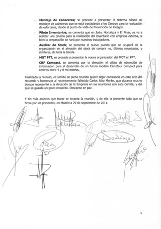 Acta comite con la empresa