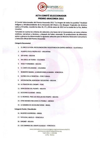 Acta comite seleccionador Premio Anconda
