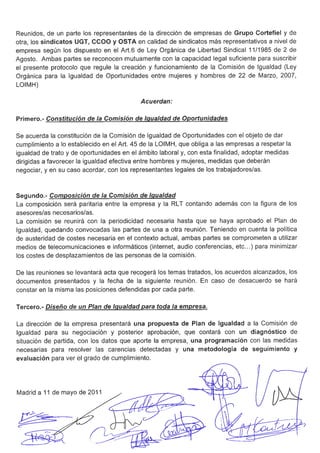 Acta constitucion comision_igualdad_cortefiel