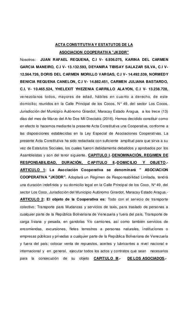 Acta constitutiva coop. jkddr(3) Acta constitutiva coop. jkddr(3)