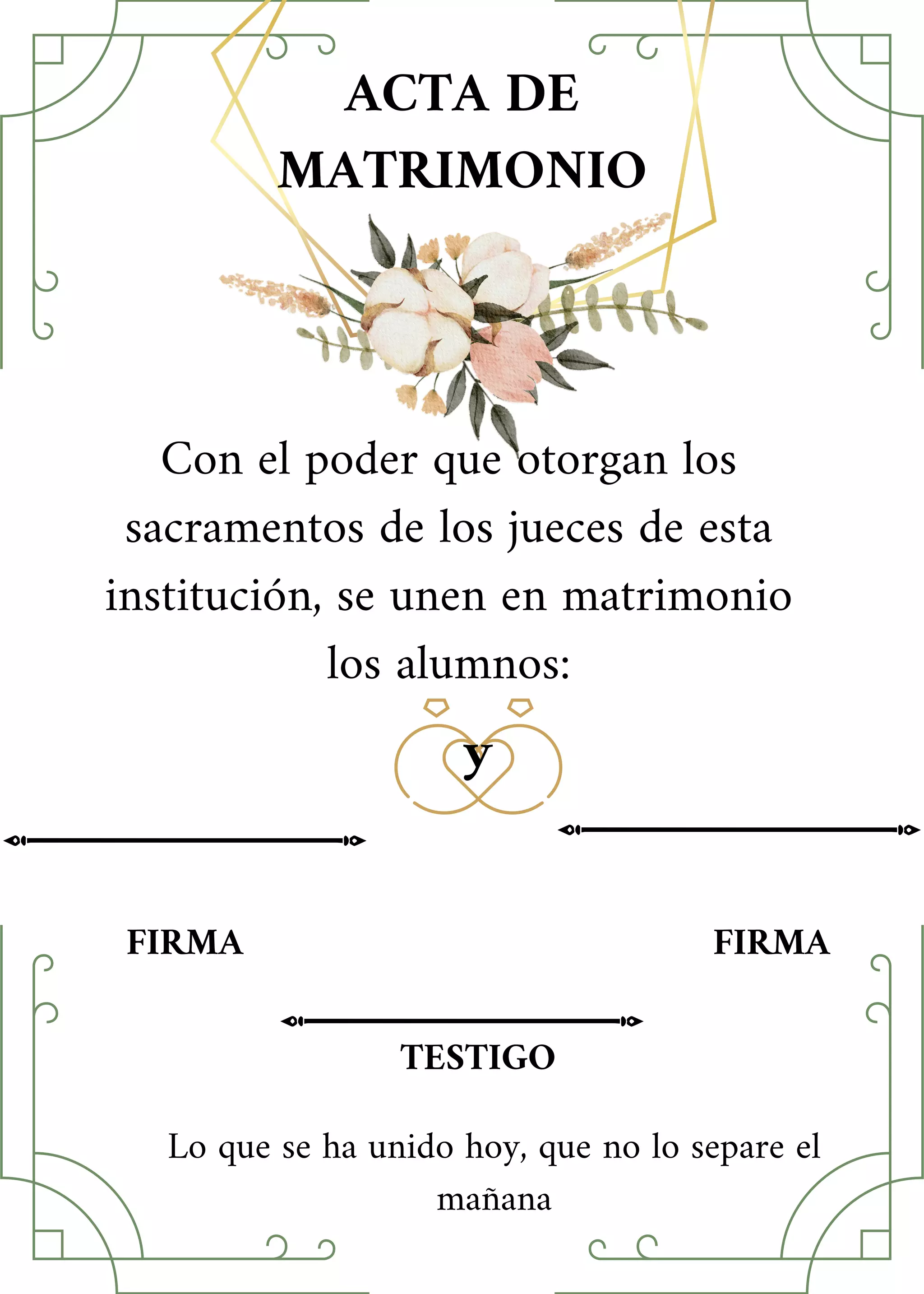 Acta De Matrimoniopdf 3678