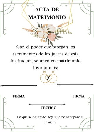 Acta De Matrimonio
