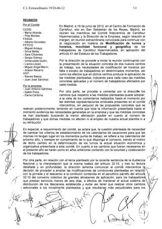 C.I. Extraordinario 19120-06-12                                                   112


      REUNIDOS:
      Por el Comit...