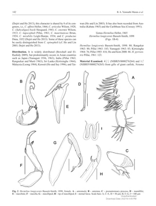 Three new records of copepods (Siphonostomatoida) parasitic on marine ...