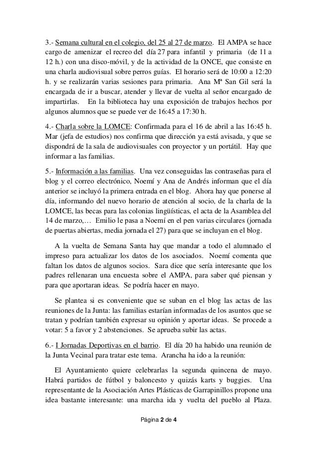 Acta reunión junta directiva el 22 marzo 2013
