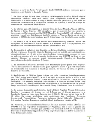 2
funciones a partir de Junio. Por otra parte, desde CESFAM Andes se comunica que se
mantiene como Director el Dr. Julio A...