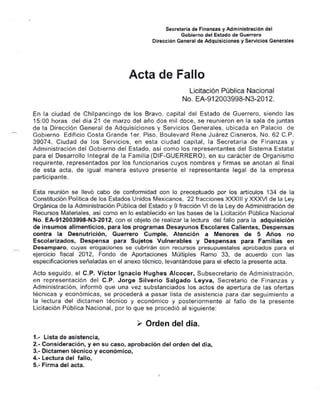 Actas Gobierno de Guerrero