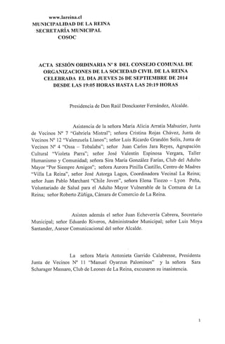 Acta sesion ordinaria n° 8 del 26.09.2014 cosoc