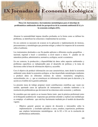 Actas IX Jornadas Economía Ecológica