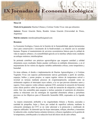 Actas IX Jornadas Economía Ecológica