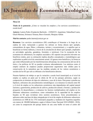 Actas IX Jornadas Economía Ecológica