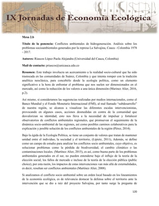 Actas IX Jornadas Economía Ecológica