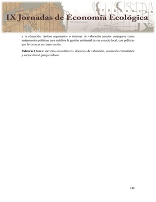 Actas IX Jornadas Economía Ecológica