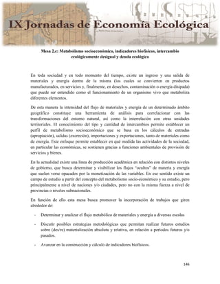 Actas IX Jornadas Economía Ecológica