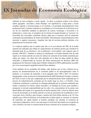 Actas IX Jornadas Economía Ecológica