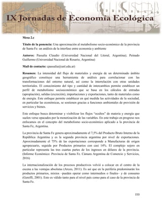 Actas IX Jornadas Economía Ecológica