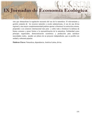 Actas IX Jornadas Economía Ecológica