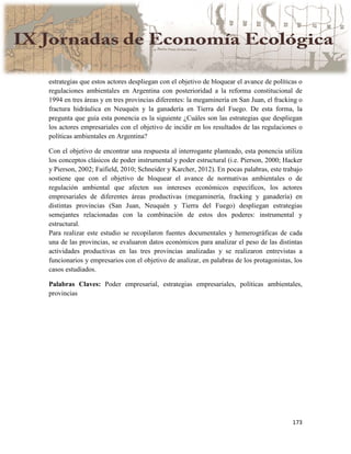 Actas IX Jornadas Economía Ecológica