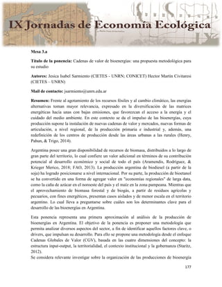 Actas IX Jornadas Economía Ecológica