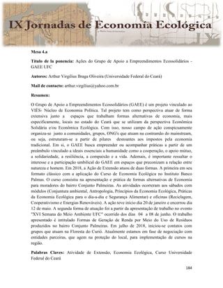 Actas IX Jornadas Economía Ecológica