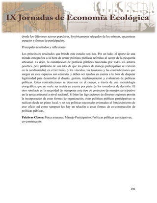 Actas IX Jornadas Economía Ecológica