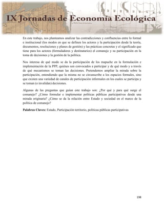 Actas IX Jornadas Economía Ecológica