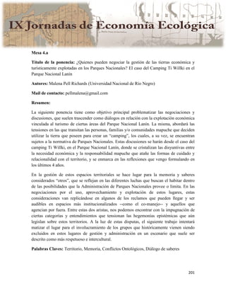 Actas IX Jornadas Economía Ecológica