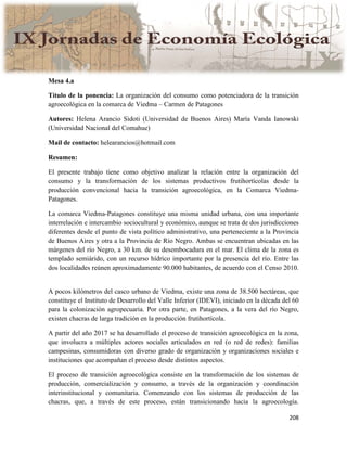 Actas IX Jornadas Economía Ecológica